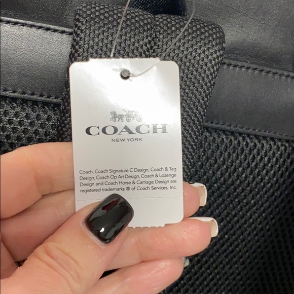 Coach Ranger Large Black Backpack Tags where removed accidentally. Brand new - Picture 6 of 6